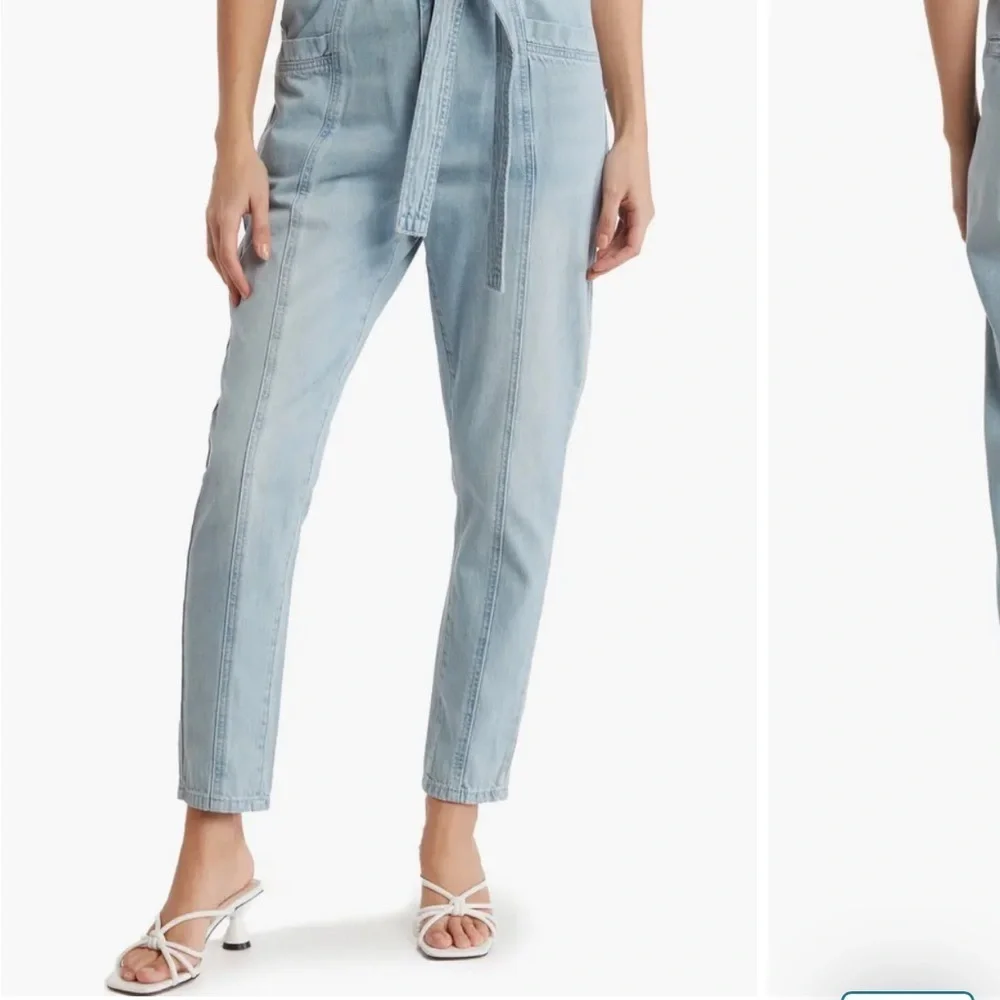 Blank NYC Seam Detail Paperbag Tapered Jeans size 29